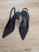Slingback-Pumps / Kitten Heels schwarz