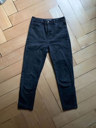 TOPSHOP - High Waist Jeans schwarz XS