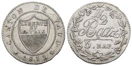 Waadt Halbbatzen 1811 Silber? /310/