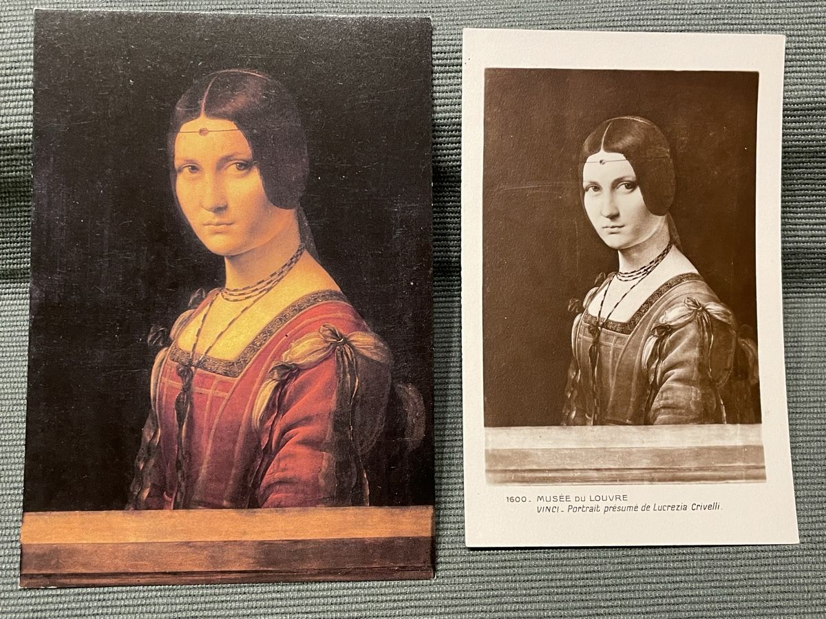Ansichtskarten: 2 AK mit Kunst von Leonardo da Vinci – Gebraucht aus Rümlang von Kartenpost1