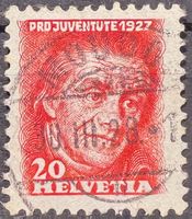1927 Pro Juventute J43 Voll-⦿ Moudon
