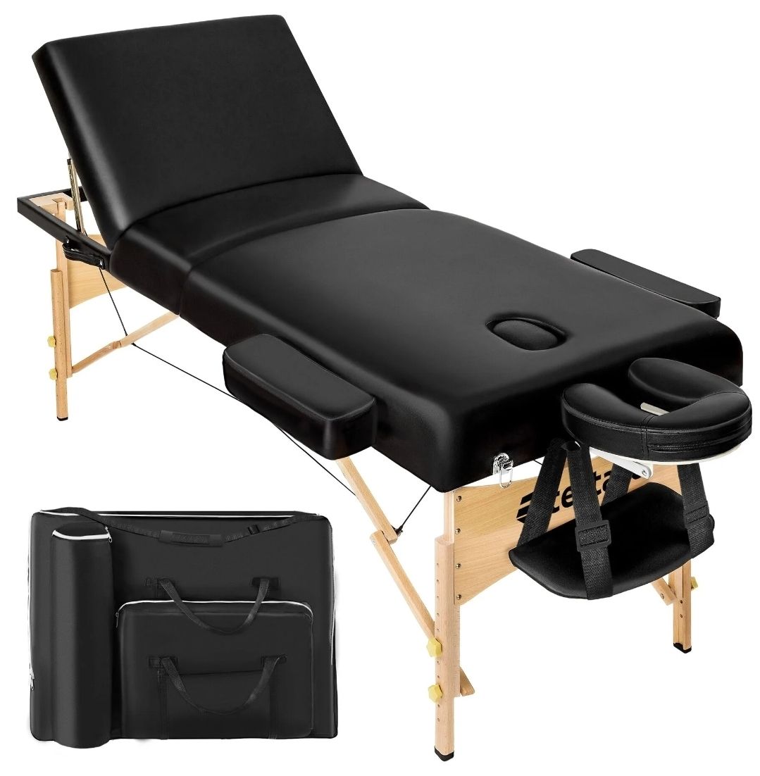 Lettini & sedie per cosmetici: 3 Zonen Massageliege schwarz – Nuovo e nell'imballaggio originale da Rotkreuz venduto da NextChance