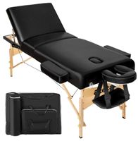 3 Zonen Massageliege schwarz