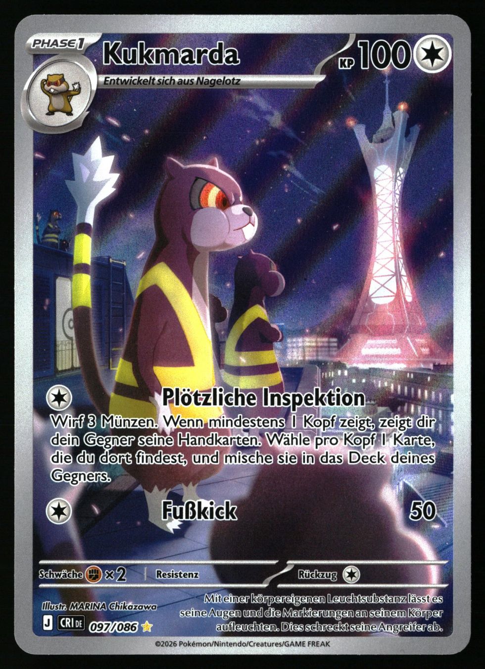 Pokémon Carte collezionabili: Kukmarda CRI 097 Wachsendes Chaos – Usato da Feuerthalen venduto da Plazatoys