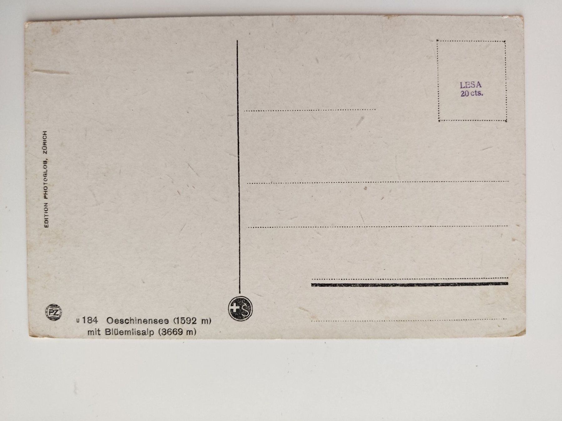 Cartoline postali: Öschinensee mit Blüemlisalp , uralt – Usato da Ohmstal venduto da Lebensfreude05 1