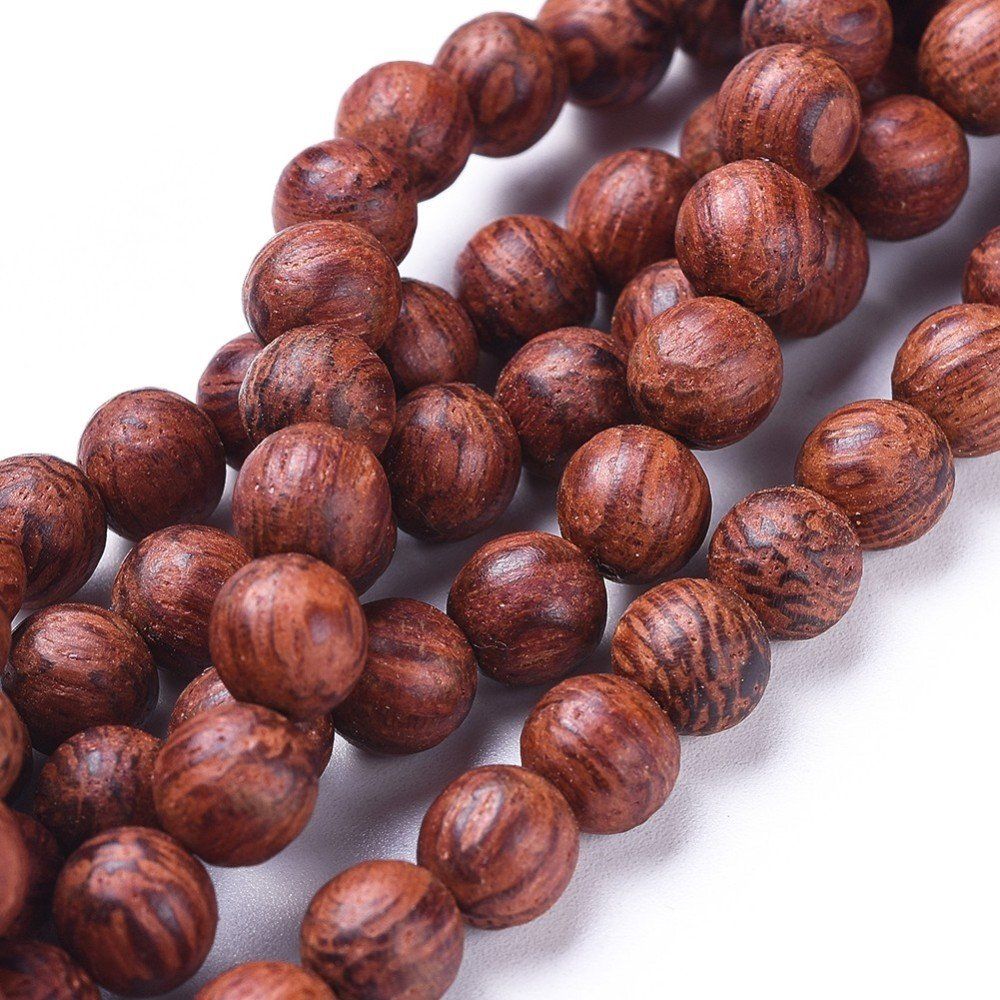 Perle (finte): Perlen Drachenbaum Holz  6mm   1 Strang – Nuovo (secondo la descrizione) da Alpnachstad venduto da perlengaby 2