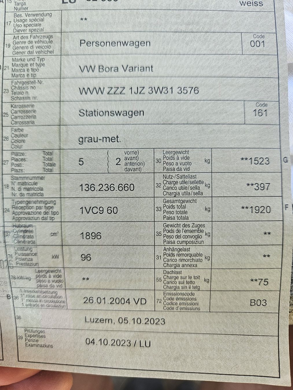 VW Autos: VW Bora Variant 1.9 TDI  – Gebraucht aus Buchs LU von wey123 8