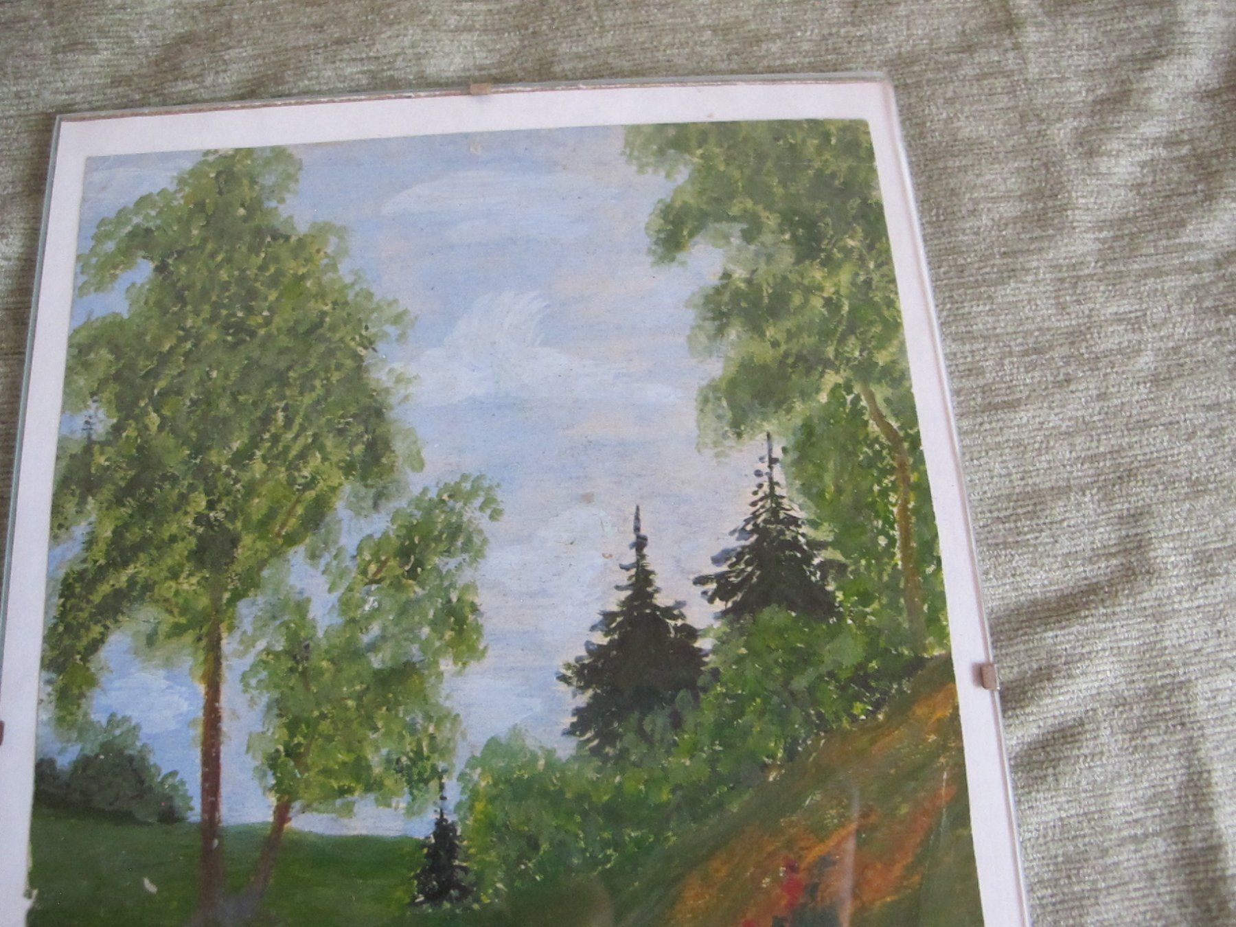 Tableaux: Aquarell um 1950 Rahmen hinter Glas – D'occasion à Löhningen par Chimae67 4