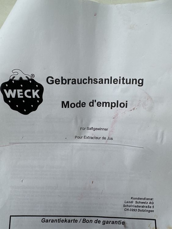 Weck Entsafter, Dampfentsafter, Entsaften leicht gemacht! (5 (Neu (gemäss Beschreibung)) in Grellingen für CHF 2 – nur Abholung auf Ricardo kaufen
