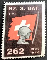 Soldatenmarke 2.WK, Grenz Schützen Kp V/262, Wi Gz 217