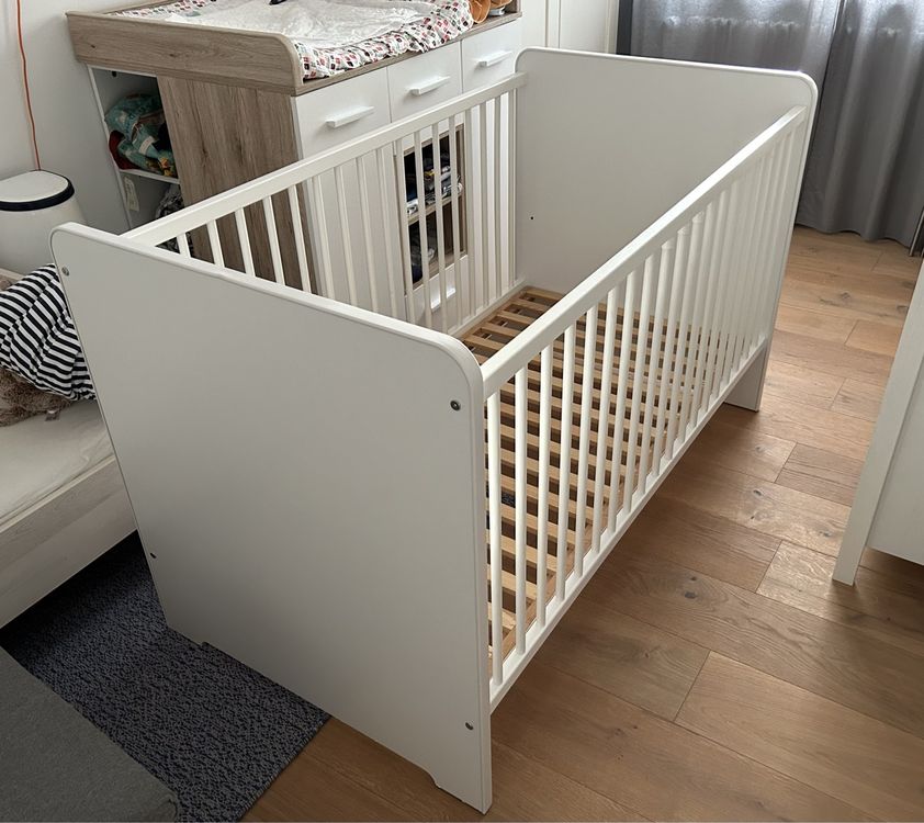 Waldin Bett Erweiterung Auf 174cm - Für 7in1 Babybett Weiß