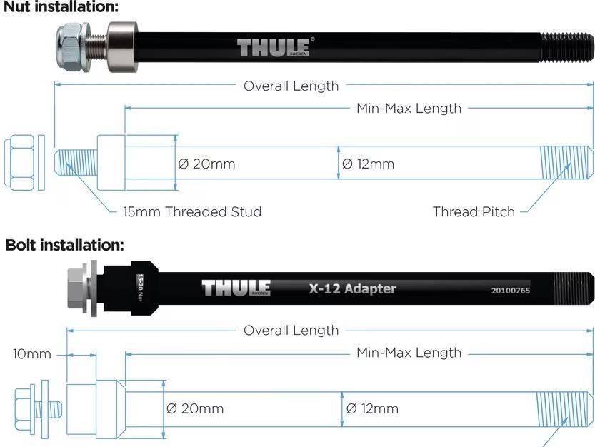 Thule Ersatzteile: Thule Steckachse Shimano M12x1.5mm 172 oder 178mm – Gebraucht aus Windisch von JaninaO 2