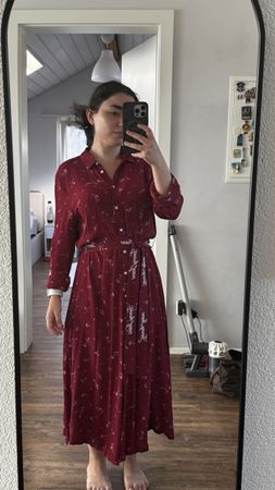 Kleid Tommy Jeans Blumenmuster rot Grösse S guter Zustand