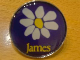 James - Pin Anstecker Punk Metal Rock Band