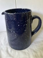 Grosse Emaille Kanne blau-weiss gesprenkelt. Vintage.3,5 Lit