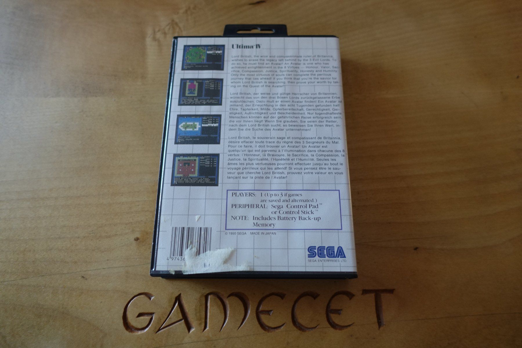 Sega Giochi: Ultima IV -  Sega Master System – Usato da Steinach venduto da Gamecet 2
