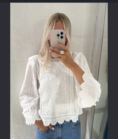 Sissel edelbo pink silk blouse