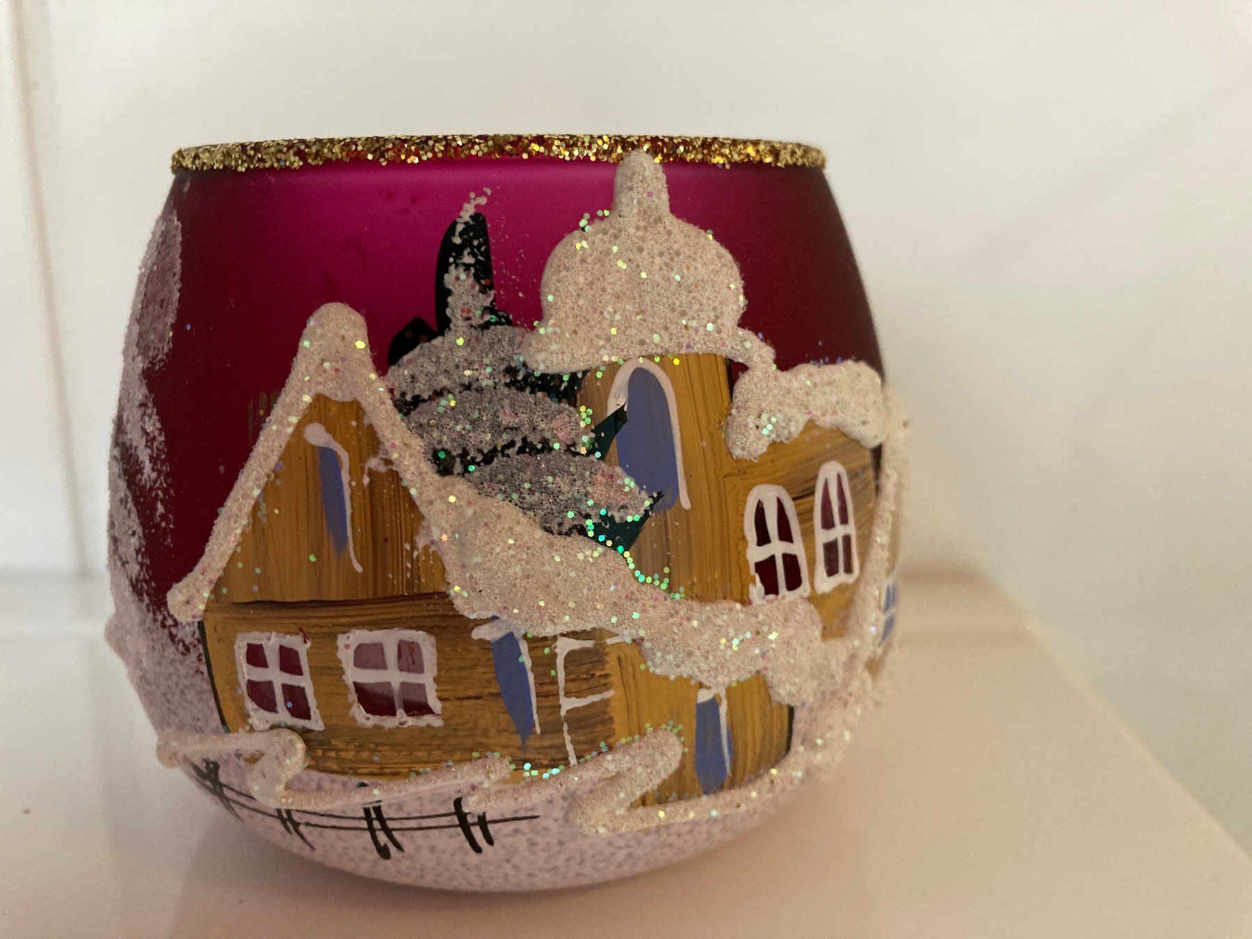 Tutte le decorazioni: Windlicht Advent, Weihnachten, handbemalt - Unikat – Nuovo e nell'imballaggio originale da Büsingen venduto da aue_2mh6 2