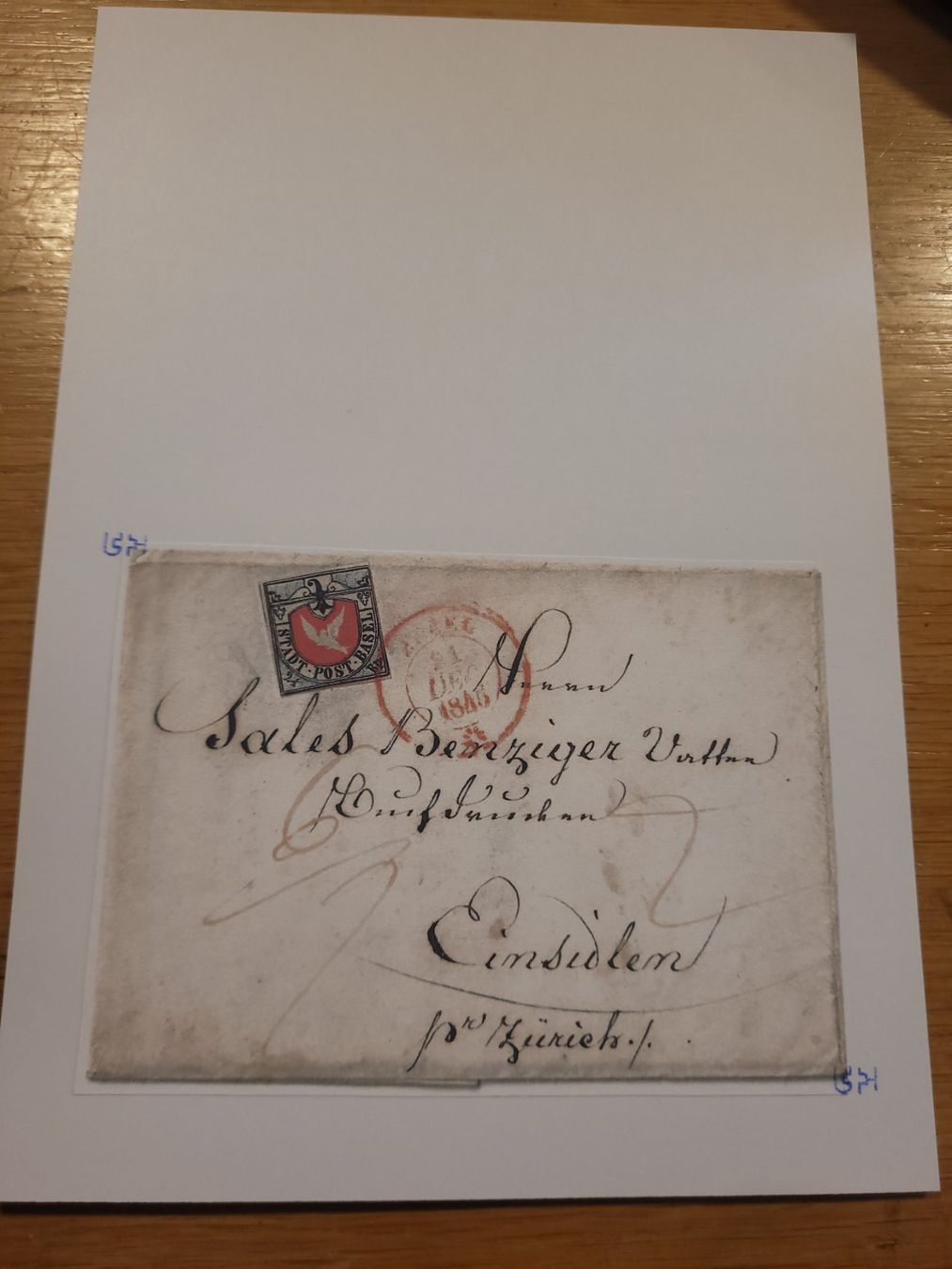 Alle Briefmarken: Peter Winter, fast typengenaue Basler Tauben Fälschung – Gebraucht aus Uesslingen von WHALESTAMPS 3