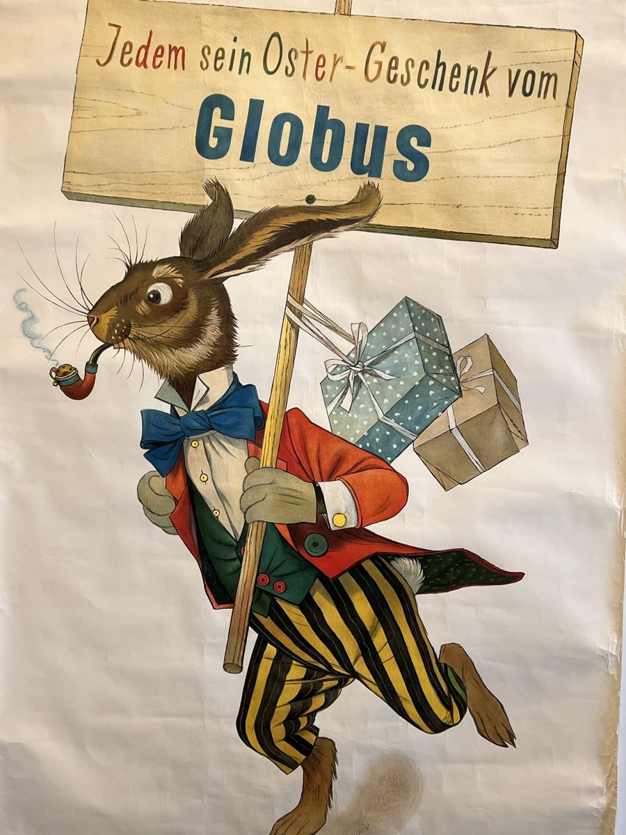 Posters & Illustrations: Globus Oster-Plakat Herbert Leupin 1945 – D'occasion à Adliswil par buch_und_kunst