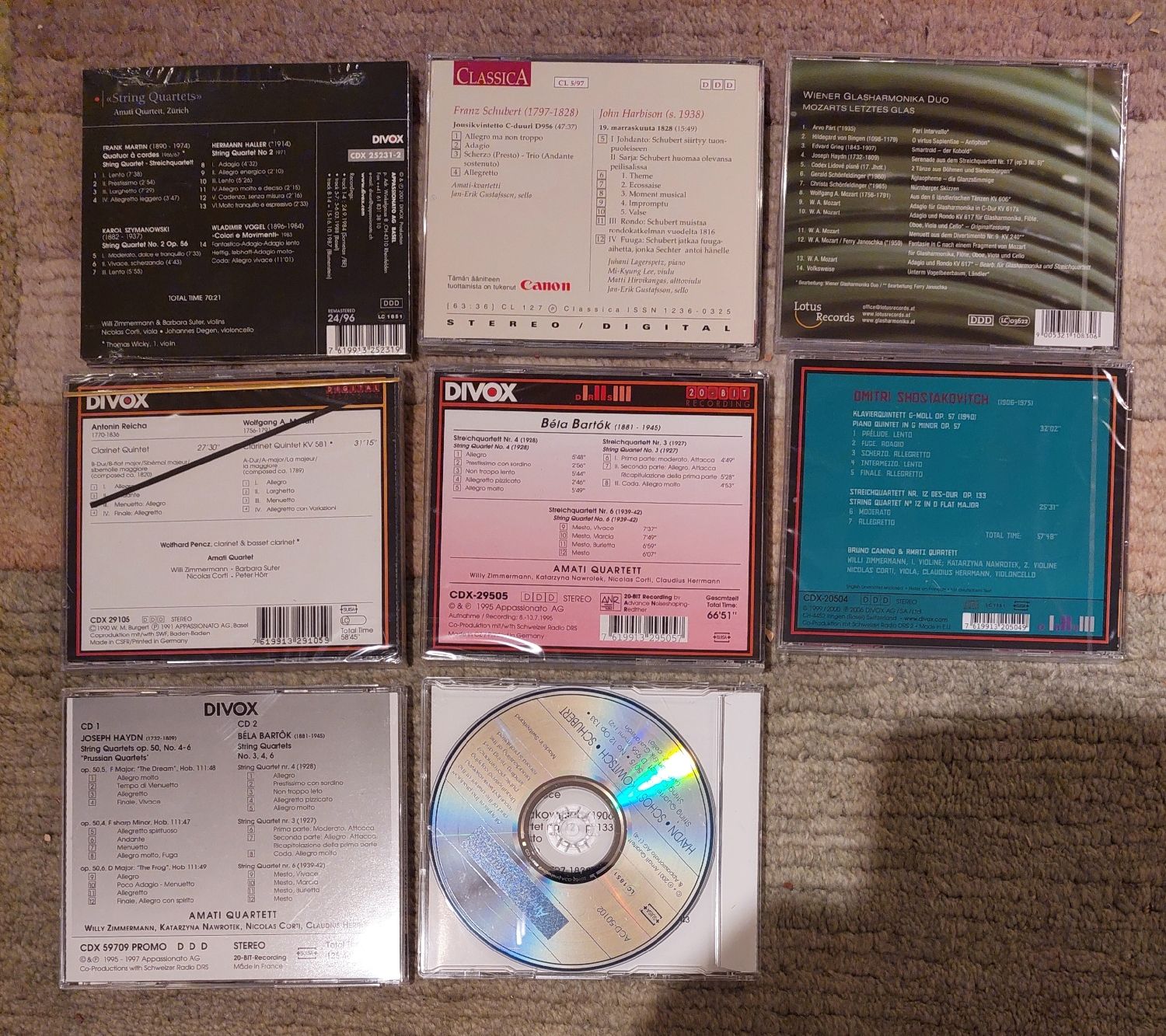 CDs: 9 neuverpackte CDs des Amati Quartettes. – Gebraucht aus Zürich von Cortin 1
