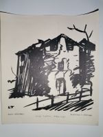 Luigi Taddei Albonago – Rustici / Bauernhaus – Holzschnitt
