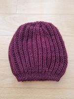 neue Mütze, Beanie, Kappe, Grobstrick, Bordeaux