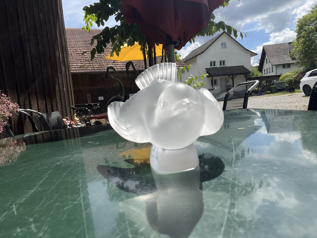 Lalique Bicchieri: Lalique Vogel Figur und Flakon – Usato da Otelfingen venduto da Yossi-68 2