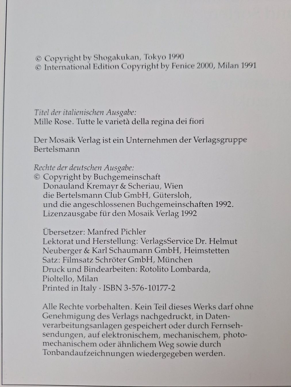 Libri: Das grosse Buch der tausend Rosen – Usato da Zürich venduto da t24_de 3