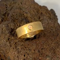 Silberring Rose in Gold Gr.60