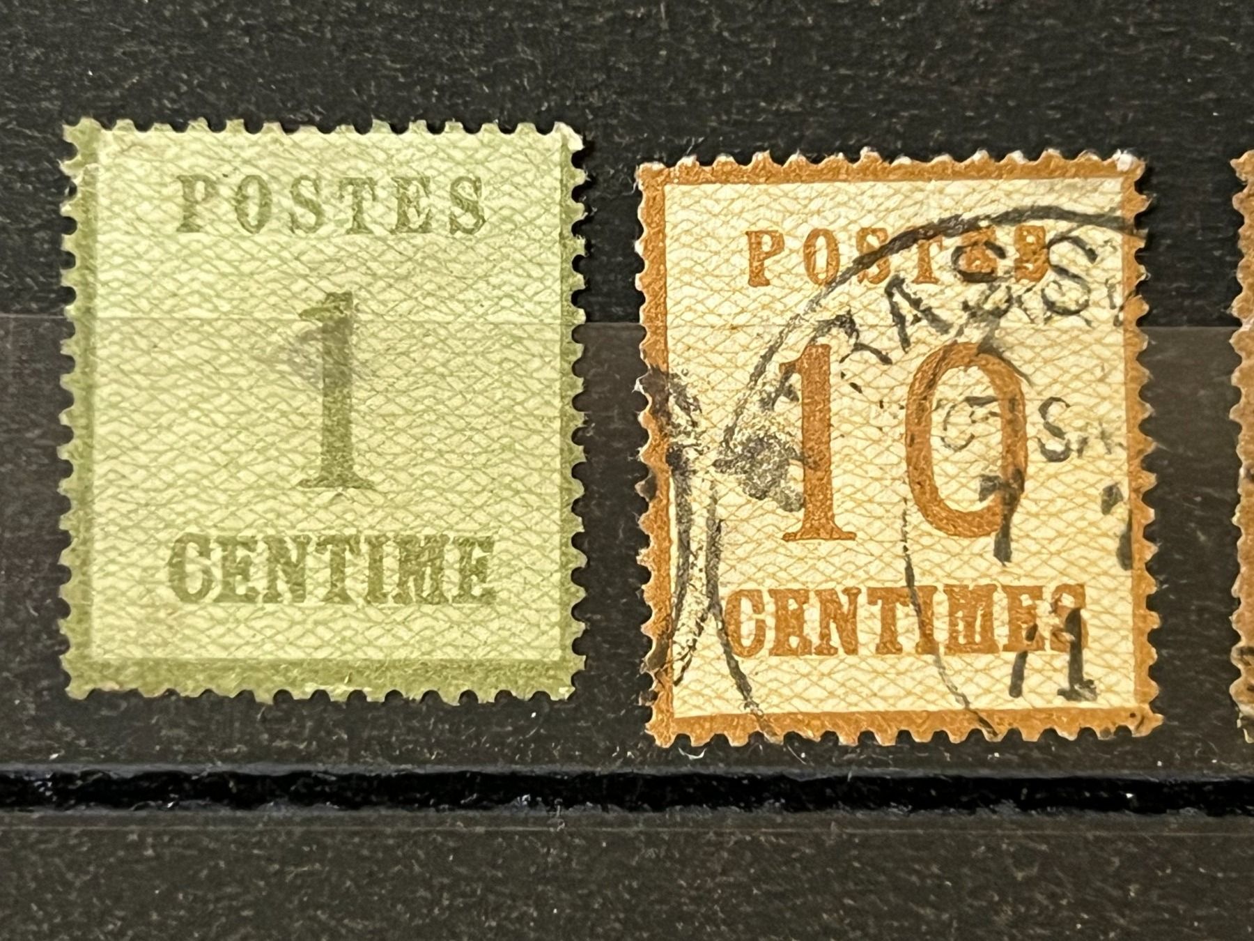 Tutti i francobolli: () 5 timbres Alsace Lorraine 1870 oblitérés – Usato da Lausanne venduto da ffhoud 1