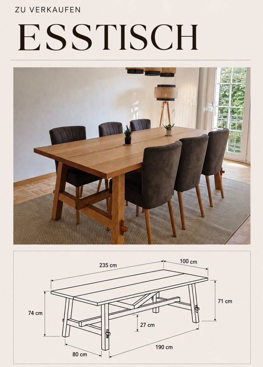 Ikea Tavoli: Tisch Massivholz Eiche – Nuovo (secondo la descrizione) da Welschenrohr venduto da ang_q8l8