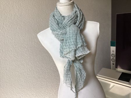 Schal Foulard mint gemustert asymmetrisch geschnitten