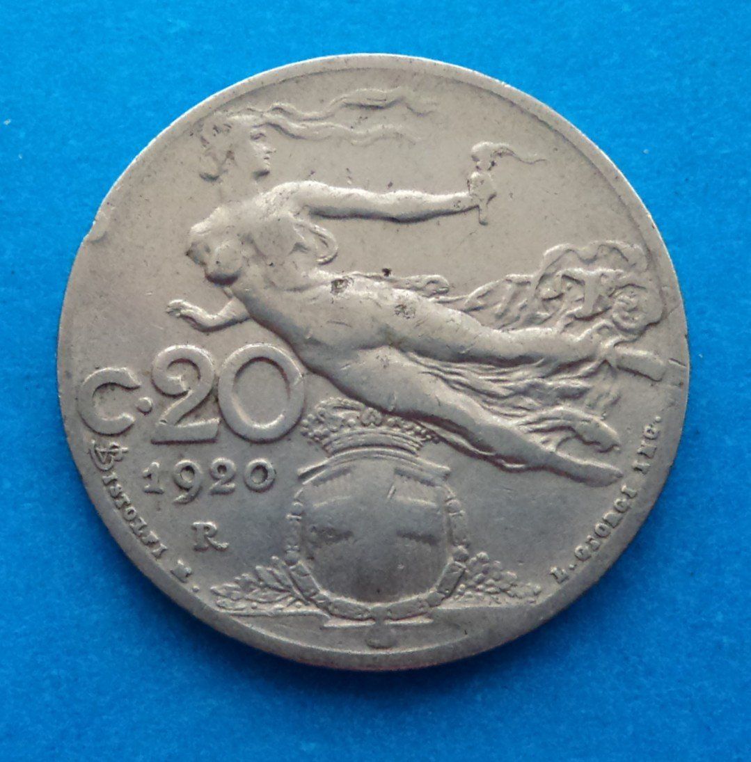 Toutes les monnaies: Italien: 20 centesimi 1920, SS – D'occasion à Basel par maripas17