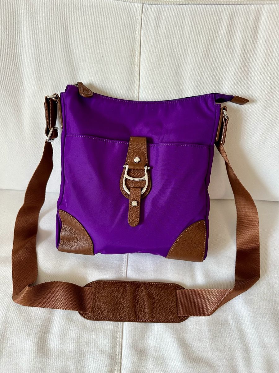 Aigner Borse da donna: Aigner Purple/Brown Nylon and Leather – Nuovo (secondo la descrizione) da Zollikon venduto da _M65_