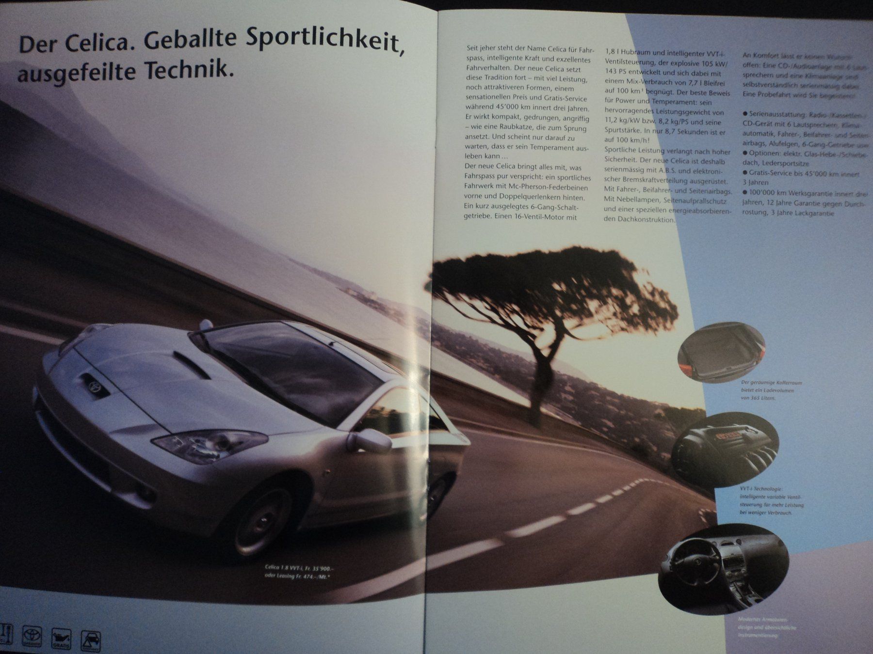 Toyota Documenti: Prospekt Toyota Programm 200 MR2 Celica Corolla Yaris Hilux – Usato da Schwarzenburg venduto da modelCARama 4