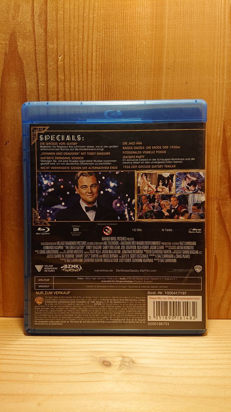 Tutti i DVDs: DER GROSSE GATSBY Blu-Ray mit Leonardo DiCaprio – Usato da Wilderswil venduto da Exebub 1