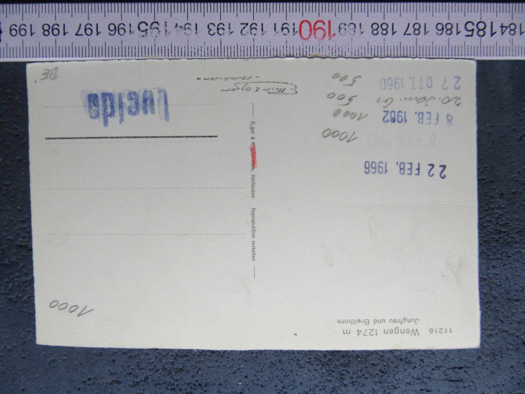 Cartes postales: WENGEN 1960 BEO AK – D'occasion à Ettingen par Hausi4711 1