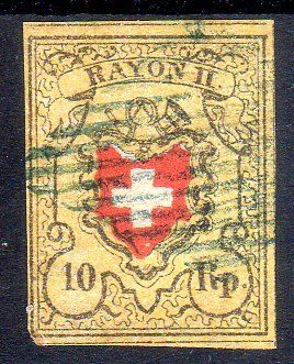 Tutti i francobolli: 1850 RAYON II MIT BEFUND MIT BLAUER RAUTE - AX185 – Usato da Losone venduto da EM2019