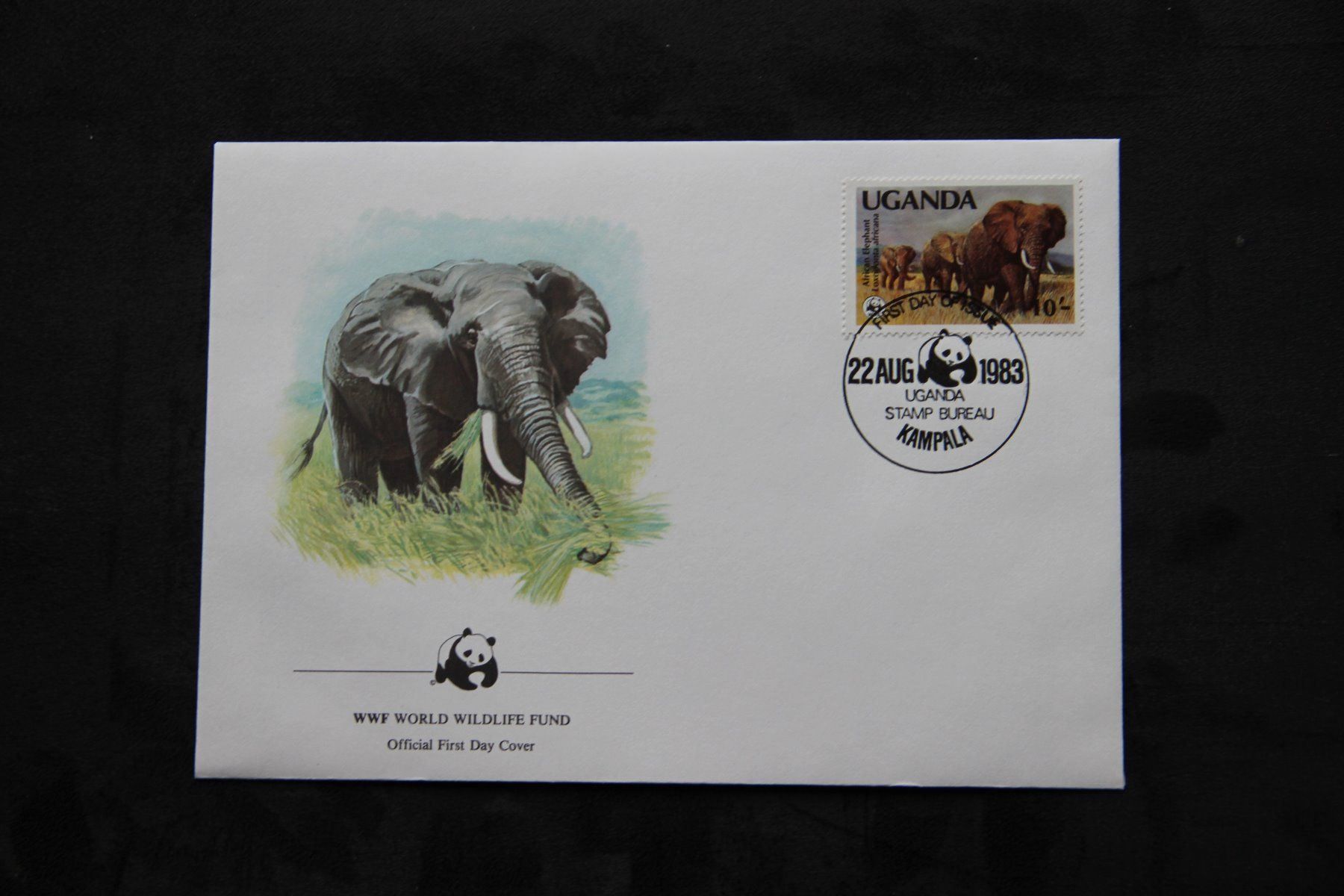Alle Briefmarken: Uganda 1983 - FDC - Elefanten (WWF) – Neu (gemäss Beschreibung) aus Jona von Southafrica07 2