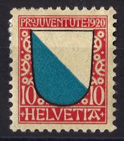 Pro Juventute 1920 Kat.-Nr. J16 ungebraucht mit Abart *