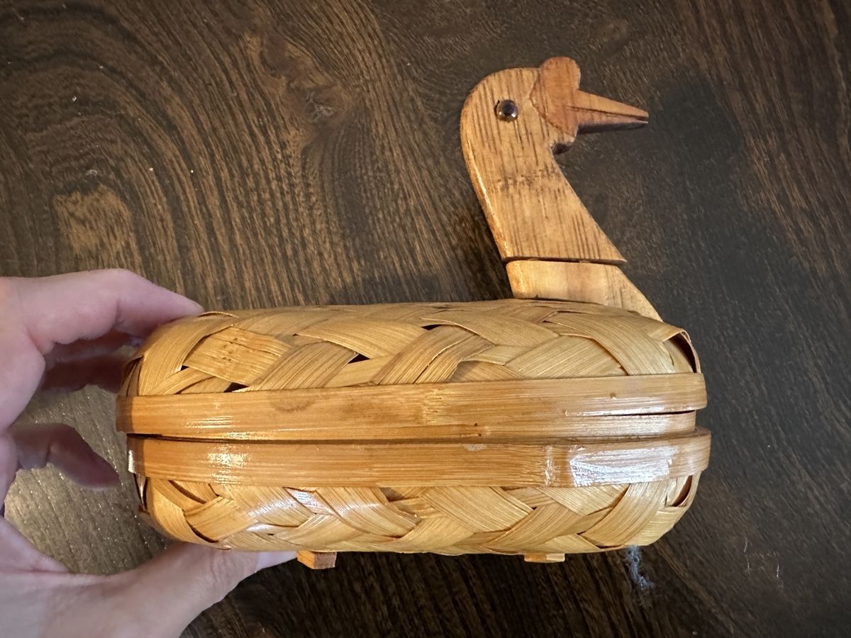 Alle Dekorationen: Ente Stroh Rattan Korb Hause Ornament – Gebraucht aus Lausanne von brixton 1