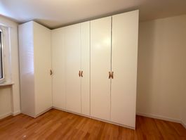 PAX Eckschrank weiss 310 cm, FORSAND Türen, 6 Schubladen