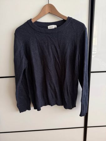 Damen Pullover Vila dunkelblau Rundhals 