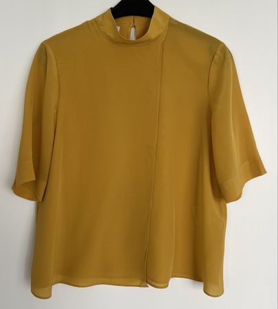 Seidenbluse Madeleine Senfgelb Grösse D38 neu