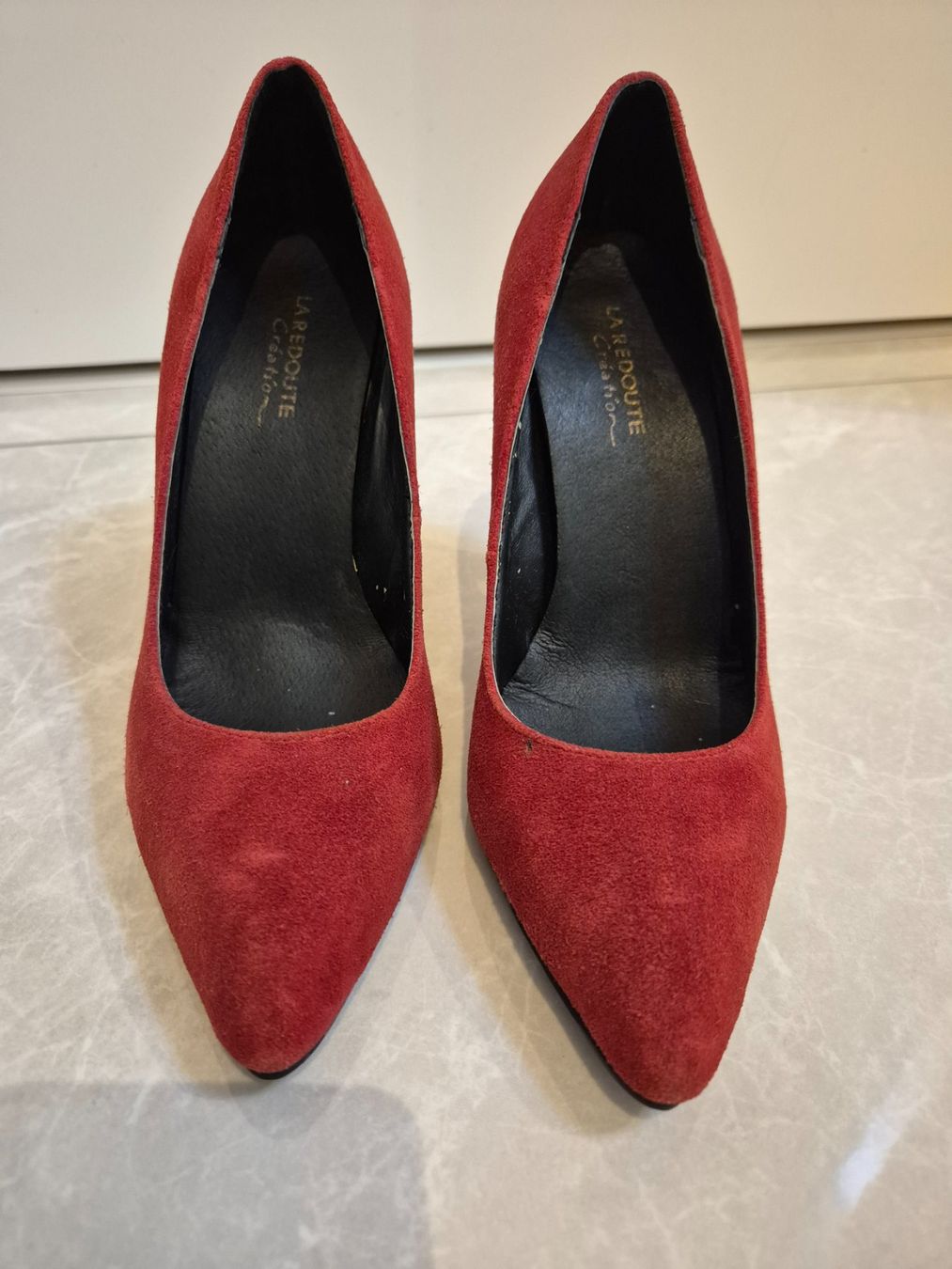 La Redoute Damenschuhe: Wildleder Pumps, schönes rot, Gr. 35 – Neu (gemäss Beschreibung) aus Vallon von Penny31 1