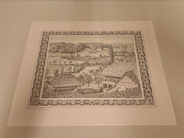Litho Holzschnitt signiert Werner Schmutz/ Sammlerauflösung