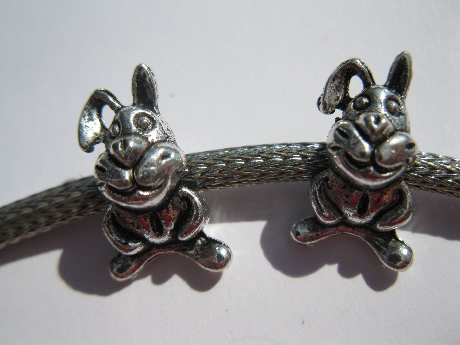 Perle (finte): 2 Beads Metallperlen Grosslochperlen Hase – Nuovo e nell'imballaggio originale da St. Margarethen TG venduto da LuanaKa