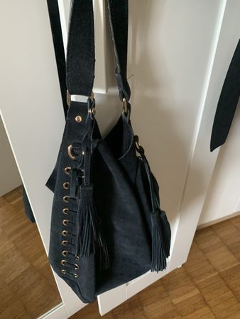 Paul Kehl wildleder tasche blau