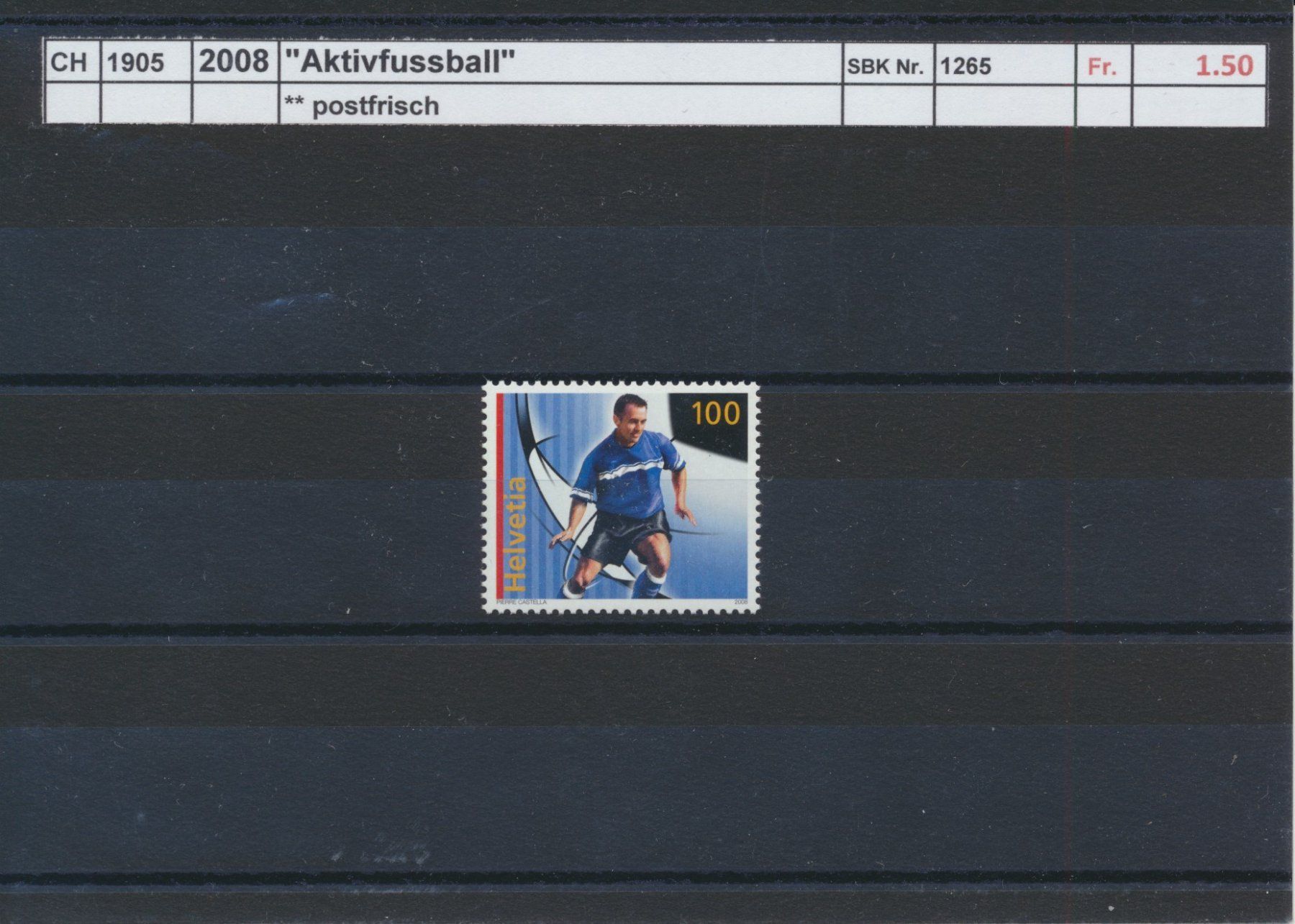 Tutti i francobolli: 2008 "Aktivfussball", ** postfrisch – Nuovo (secondo la descrizione) da Winterthur venduto da Zupogeru